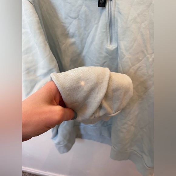 Lululemon Men's French Terry Oversized Half Zip Powder Blue Size Large M3EKCS - Picture 7 of 7